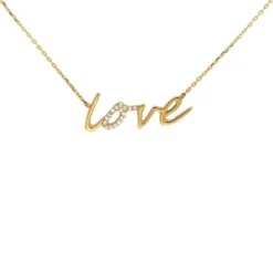 Collier "Love" Gold 585 Zirkonia
