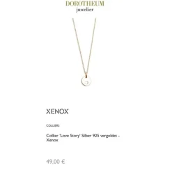 Collier "Love Story" Silber 925 vergoldet