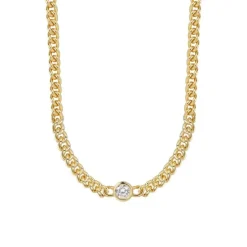 Collier "Milano" Silber 925 Zirkonia vergoldet