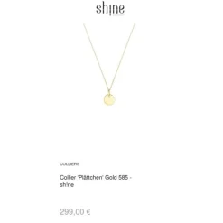 Collier "Pl&auml;ttchen" Gold 585