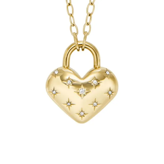 Collier "Sadie" Stahl gold ionenplattiert