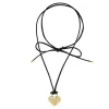 Collier "Sadie" Stahl/Textil gold ionenplattiert