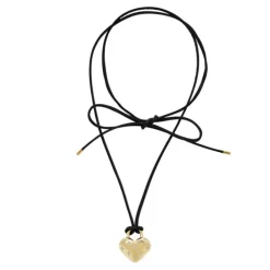 Collier "Sadie" Stahl/Textil gold ionenplattiert