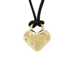 Collier "Sadie" Stahl/Textil gold ionenplattiert