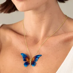 Collier "Schmetterling" Titan/Silber 925 vergoldet