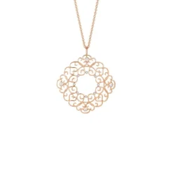 Collier Silber 925 ros&eacute; vergoldet Zirkonia