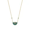 Collier Silber 925 vergoldet Schmucksteine