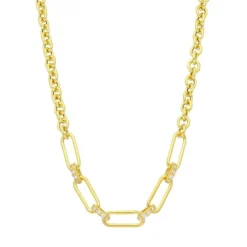 Collier Silber 925 Zirkonia vergoldet