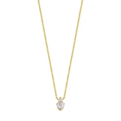 Collier Silber 925 Zirkonia vergoldet