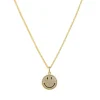 Collier "Smiley" Silber 925 Zirkonia vergoldet
