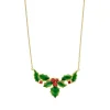 Collier "Weihnachten" Silber 925 vergoldet Zirkonia
