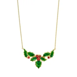 Collier "Weihnachten" Silber 925 vergoldet Zirkonia