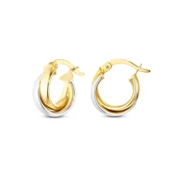 Creolen Gold 585 tlw. rhodiniert
