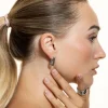 Creolen mit Stecker "FRAME" Stahl