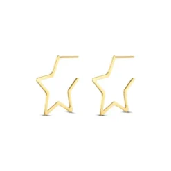 Creolen mit Stecker "Stern" Gold 585