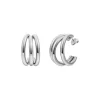 Creolen mit Stecker "TRIO MEDIUM" Stahl
