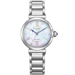 Damen Uhr ECO Drive Stahl