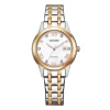 Damen Uhr "ELEGANCE" Eco Drive Stahl tlw. ros&eacute;