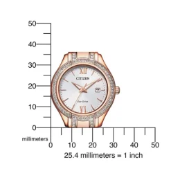 Damen Uhr "ELEGANCE" Eco Drive Stahl ros&eacute;