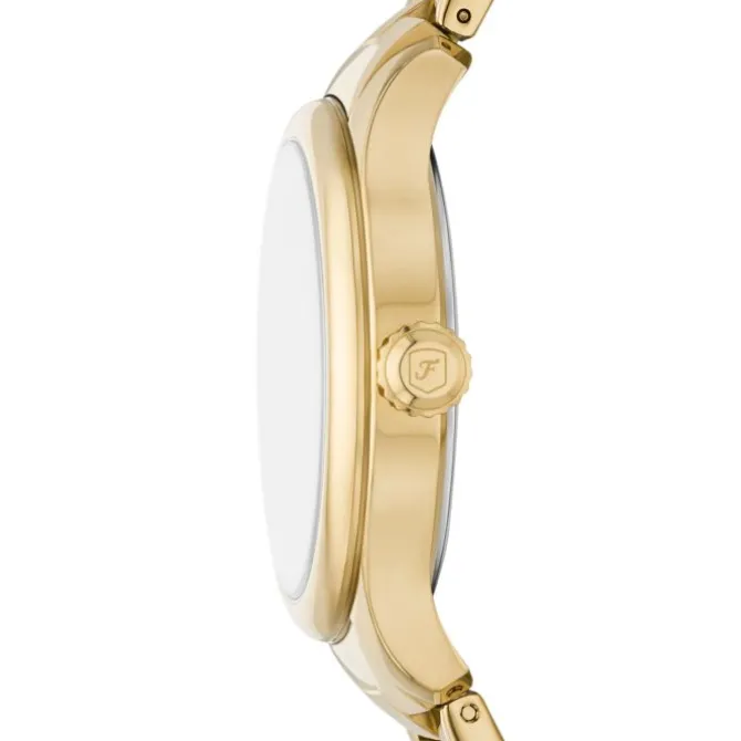 Damen Uhr "GILMORE" Quarz Stahl gold ionenplattiert