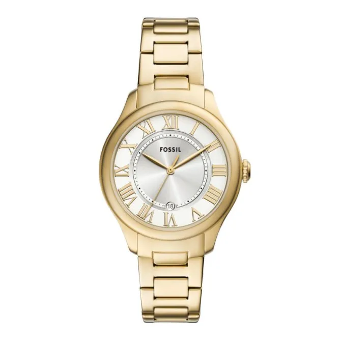 Damen Uhr "GILMORE" Quarz Stahl gold ionenplattiert