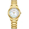 Damen Uhr "L ELEGANCE" ECO Drive Stahl gold