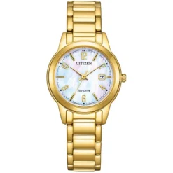 Damen Uhr "L ELEGANCE" ECO Drive Stahl gold