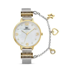 Damen Uhr mit Armkette Quarz Stahl tlw. gold