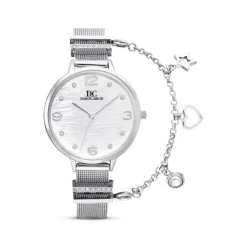 Damen Uhr mit Armkette Quarz Stahl