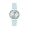 Damen Uhr Quarz Leder blau