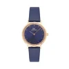 Damen Uhr Quarz Leder blau