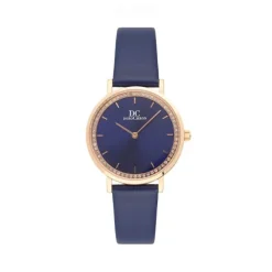 Damen Uhr Quarz Leder blau