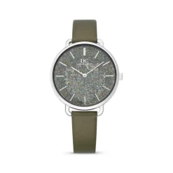Damen Uhr Quarz Leder gr&uuml;n