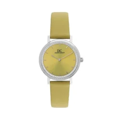 Damen Uhr Quarz Leder olivgr&uuml;n