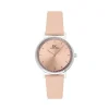 Damen Uhr Quarz Leder rosa