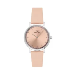 Damen Uhr Quarz Leder rosa