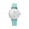 Damen Uhr Quarz Nylon hellblau