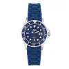 Damen Uhr Quarz Silikon blau