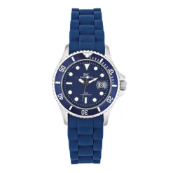 Damen Uhr Quarz Silikon blau