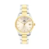 Damen Uhr Quarz Stahl bicolor