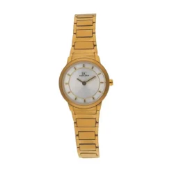 Damen Uhr Quarz Stahl gold
