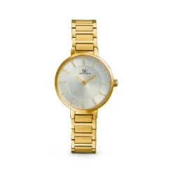 Damen Uhr Quarz Stahl gold