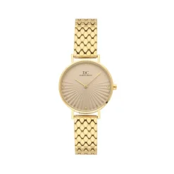 Damen Uhr Quarz Stahl gold ionenplattiert