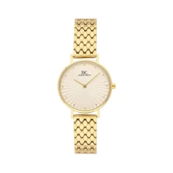 Damen Uhr Quarz Stahl gold ionenplattiert