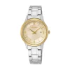 Damen Uhr Quarz Stahl tlw. gold