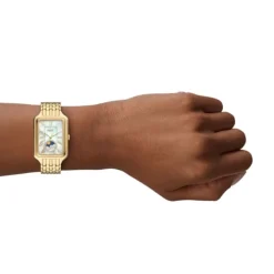 Damen Uhr "RAQUEL" Quarz Stahl gold ionenplattiert