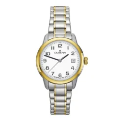 Damen Uhr "VEGA" Quarz Stahl tlw. gold