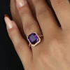Diamant Amethyst Ring Ros&eacute;gold 750
