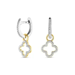 Diamant Anh&auml;nger f&uuml;r Creolen Gold 585 bicolor