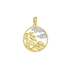 Diamant Anh&auml;nger "Globetrotter" Gold 585